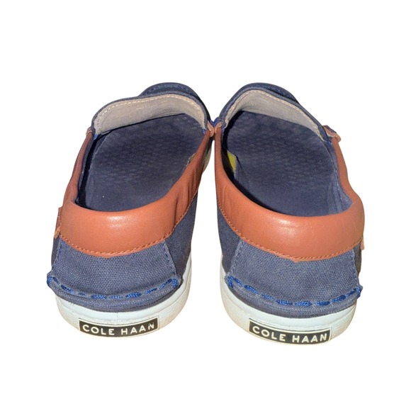 Cole Haan Nantucket 2.0 Penny Loafers Canvas/Leather Shoes Pre-Owned Mens 10M - Picture 9 of 17